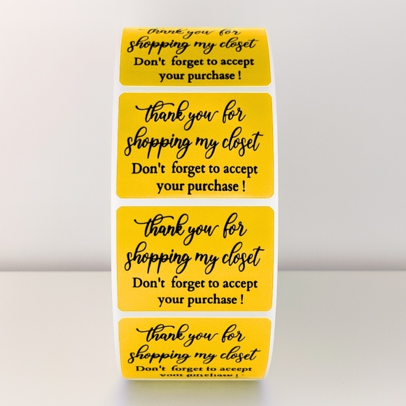 Thank You For Shopping My Closet Stickers Poshmark Labels - Picture 9 of 11